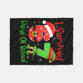 Couverture Polaire Christmas I Survived 67 Days Of School Funny Six S (Devant (Horizontal))