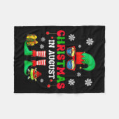 Couverture Polaire Christmas In August Funny Elf For Summer Xmas Men  (Devant (Horizontal))