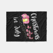 Couverture Polaire Christmas In July Flamingo Nk (Devant (Horizontal))