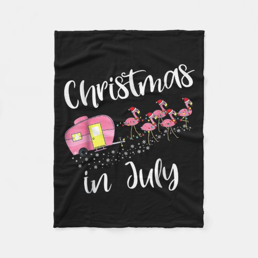 Couverture Polaire Christmas In July Flamingo Nk (Devant)