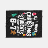 Couverture Polaire Christmas Is My Students To Stop Saying 67 _ Aweso (Devant (Horizontal))