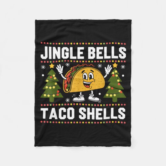 Couverture Polaire Christmas Jingle Bells Taco Shells Funny Xmas Taco (Devant)