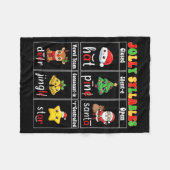 Couverture Polaire Christmas Jolly Syllables Teacher Students Funny S (Devant (Horizontal))