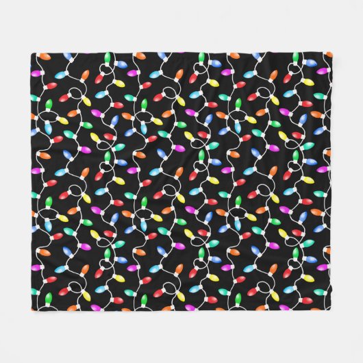 Couverture Polaire Christmas Lights Pattern (Devant (Horizontal))