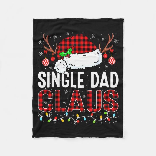 Couverture Polaire Christmas Lights Single Dad Claus Family Matching  (Devant)