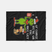 Couverture Polaire Christmas List Santa, Funny Nice List Gift For Dog (Devant (Horizontal))