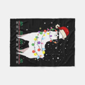 Couverture Polaire Christmas Llama Santa Hat Ugly Xmas Tree Alpaca Gi (Devant (Horizontal))