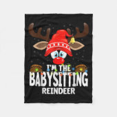 Couverture Polaire Christmas Matching I'm The Babysitting Reindeer  (Devant)