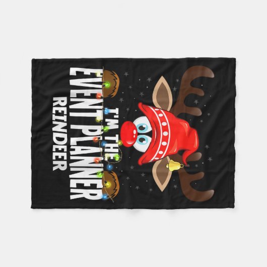 Couverture Polaire Christmas Matching I'm The Event Planner Reindeer (Devant (Horizontal))
