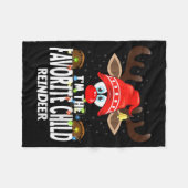 Couverture Polaire Christmas Matching I'm The Favorite Child Reindeer (Devant (Horizontal))