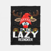 Couverture Polaire Christmas Matching I'm The Lazy Reindeer (Devant)