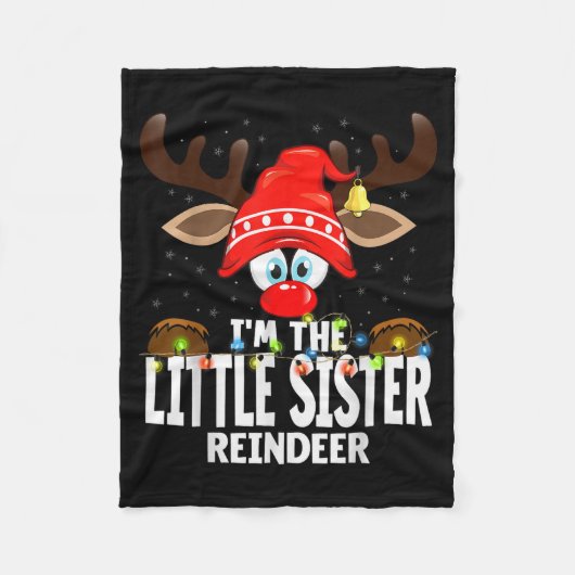 Couverture Polaire Christmas Matching I'm The Little Sister Reindeer (Devant)