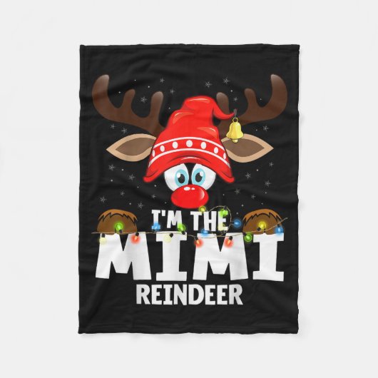 Couverture Polaire Christmas Matching I'm The Mimi Reindeer (Devant)