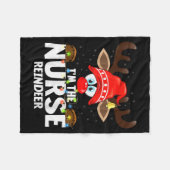 Couverture Polaire Christmas Matching I'm The Nurse Reindeer  (Devant (Horizontal))