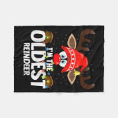 Couverture Polaire Christmas Matching I'm The Oldest Reindeer (Devant (Horizontal))