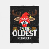 Couverture Polaire Christmas Matching I'm The Oldest Reindeer (Devant)