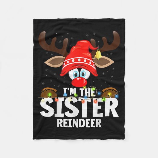 Couverture Polaire Christmas Matching I'm The Sister Reindeer (Devant)