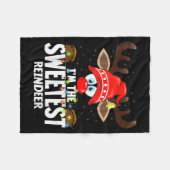 Couverture Polaire Christmas Matching I'm The Sweetest Reindeer  (Devant (Horizontal))