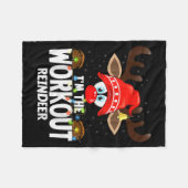 Couverture Polaire Christmas Matching I'm The Workout Reindeer (Devant (Horizontal))