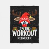 Couverture Polaire Christmas Matching I'm The Workout Reindeer (Devant)