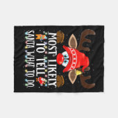 Couverture Polaire Christmas Matching Most Likely To Tell Santa What  (Devant (Horizontal))