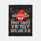 Couverture Polaire Christmas Matching Most Likely To Tell Santa What  (Devant)