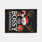 Couverture Polaire Christmas Matching The Bossy Reindeer Family (Devant (Horizontal))