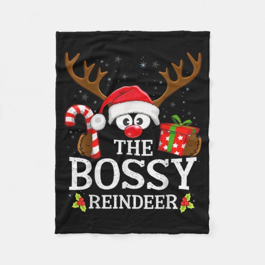 Couverture Polaire Christmas Matching The Bossy Reindeer Family (Devant)