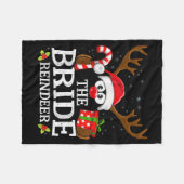 Couverture Polaire Christmas Matching The Bride Reindeer Family  (Devant (Horizontal))