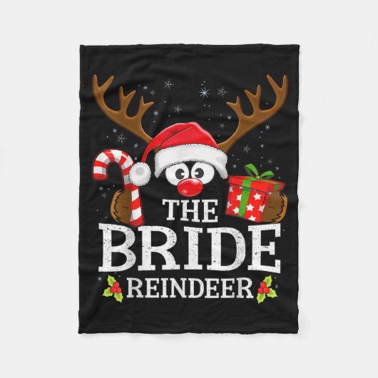 Couverture Polaire Christmas Matching The Bride Reindeer Family  (Devant)