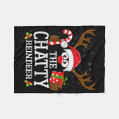 Couverture Polaire Christmas Matching The Chatty Reindeer Family , Sm (Devant (Horizontal))