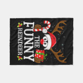 Couverture Polaire Christmas Matching The Funny Reindeer Family (Devant (Horizontal))