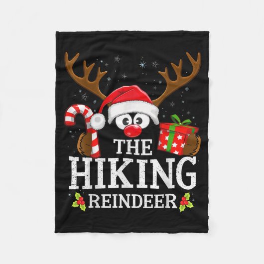 Couverture Polaire Christmas Matching The Hiking Reindeer Family (Devant)