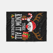 Couverture Polaire Christmas Matching The Know It All Reindeer Family (Devant (Horizontal))