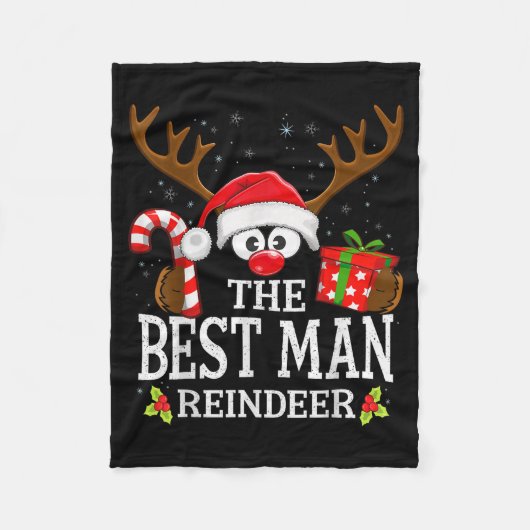 Couverture Polaire Christmas Matching The Man Reindeer Family (Devant)