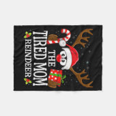 Couverture Polaire Christmas Matching The Tired Mom Reindeer Family (Devant (Horizontal))