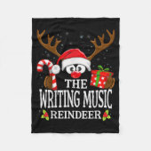 Couverture Polaire Christmas Matching The Writing Music Reindeer Fami (Devant)