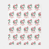 Couverture Polaire Christmas Meme Six Seven 67 6 7 Holiday (Devant)