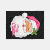 Couverture Polaire Christmas Merry Christmas Santa Face Jolly Santa C (Devant (Horizontal))