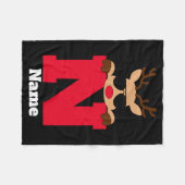 Couverture Polaire Christmas Monogram With Name Cool Pajama  (Devant (Horizontal))