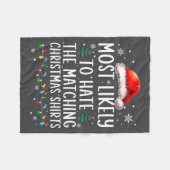 Couverture Polaire Christmas Most Likely To Hate Matching Funny Famil (Devant (Horizontal))