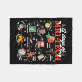 Couverture Polaire Christmas Mri Tech 12 Days Of Mri Technician New M (Devant (Horizontal))