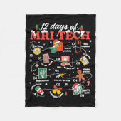 Couverture Polaire Christmas Mri Tech 12 Days Of Mri Technician New M (Devant)