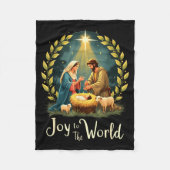 Couverture Polaire Christmas Nativity Christian Birth Of Jesus Joy To (Devant)