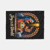 Couverture Polaire Christmas Nativity Christian Birth Of Jesus Joy To (Devant (Horizontal))