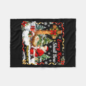 Couverture Polaire Christmas Nativity Scene Every Knee Shall Bow Sant (Devant (Horizontal))