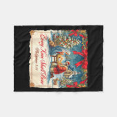 Couverture Polaire Christmas Nativity Scene Xmas Every Knee Shall Bow (Devant (Horizontal))