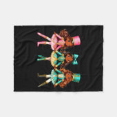 Couverture Polaire Christmas Nutcracker Black Girls Kids Festive Xmas (Devant (Horizontal))