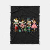 Couverture Polaire Christmas Nutcracker Squad Ballet Dance Women Kid (Devant)