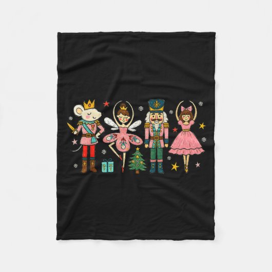 Couverture Polaire Christmas Nutcracker Squad Ballet Dance Women Kid (Devant)